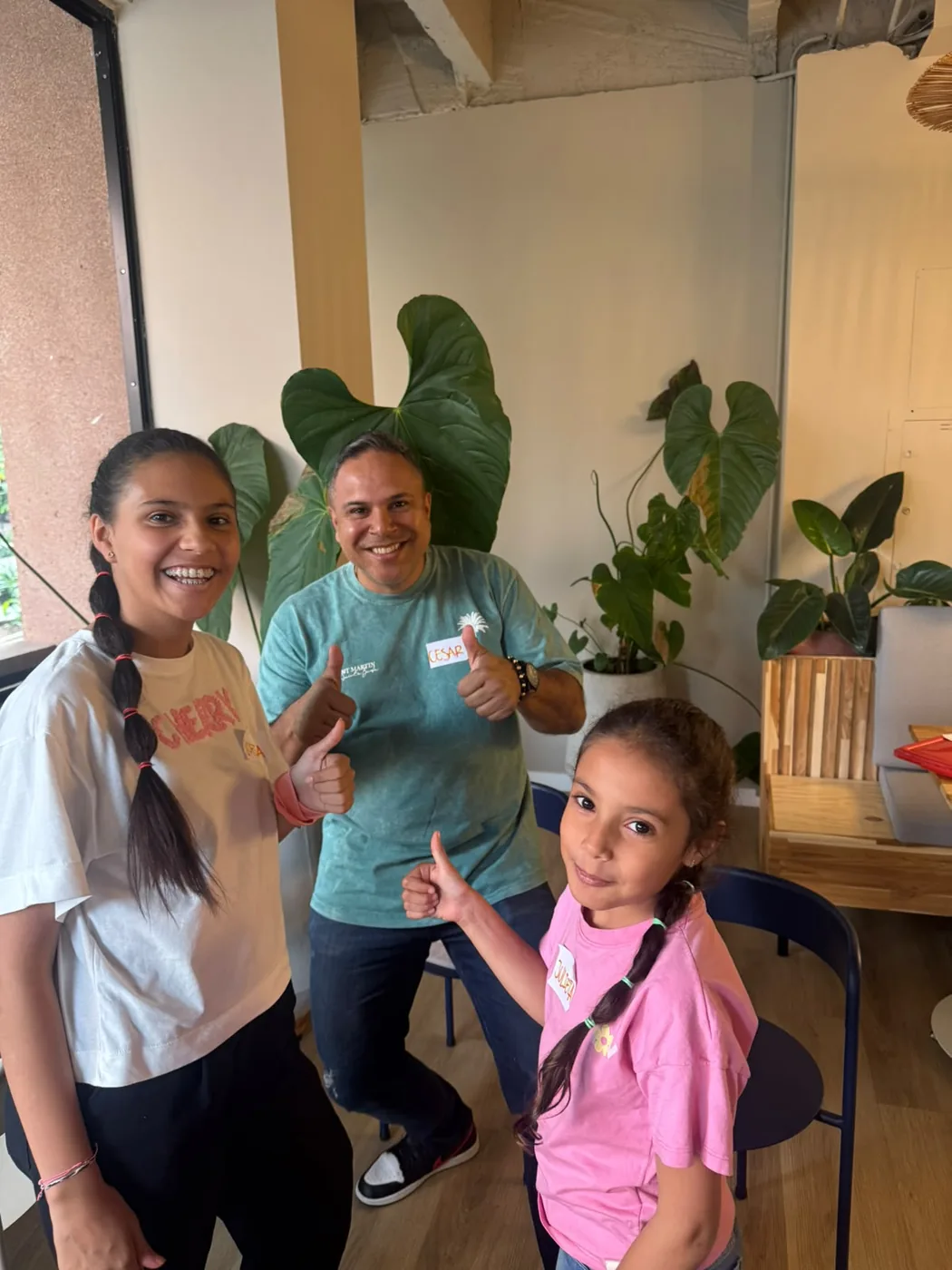 Papá e hijas celebran la experiencia